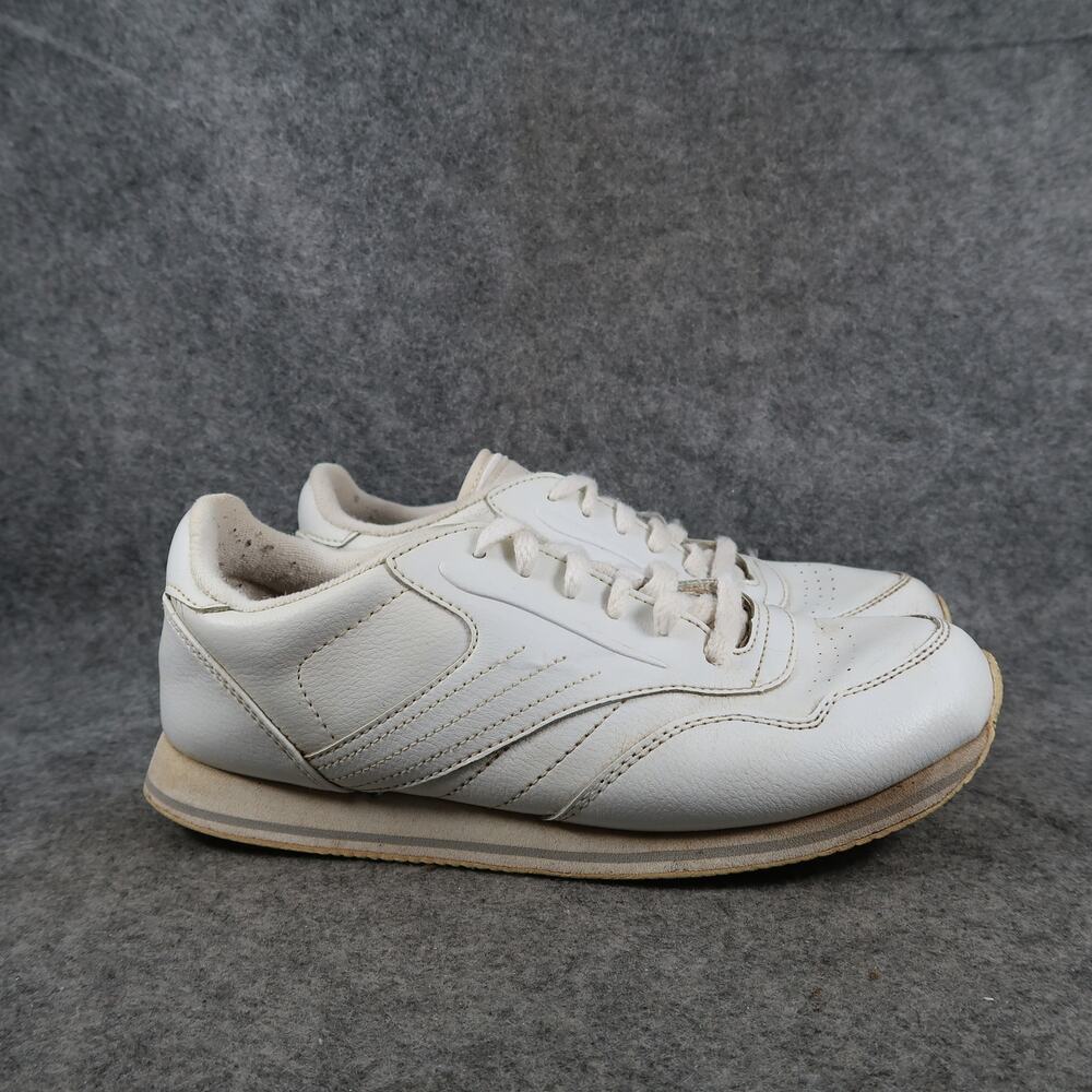 Athletic Works Shoes Mens 7.5 Trainers Active Sneaker Retro White Lace Up Casual